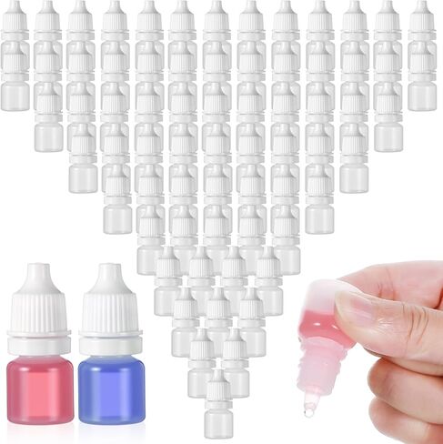 Tobeelec 400 Pcs Plastic Dropper Bottles Bulk, Empty Eye Dropper Bottle Small Liquid Plastic Container Portable Squeezable Eye Liquid Dropper With Caps And Plug For Oil, Eye Liquid Storage (5 ml) in Saudi Arabia