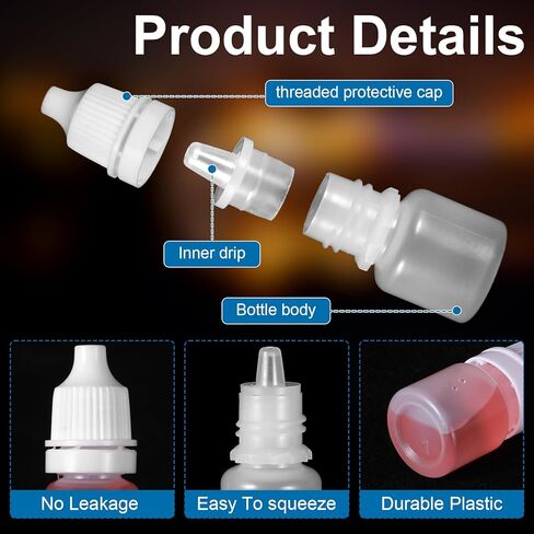 Tobeelec 400 Pcs Plastic Dropper Bottles Bulk, Empty Eye Dropper Bottle Small Liquid Plastic Container Portable Squeezable Eye Liquid Dropper With Caps And Plug For Oil, Eye Liquid Storage (5 ml) in Saudi Arabia