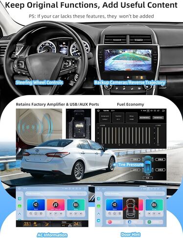Dasaita Android 13 Car Stereo for Toyota Camry 2015 2016 2017, Support Wireless Carplay Android Auto, 5G WiFi, 4G LTE, 10.33" QLED Screen, 8+256GB Head Unit, G13 Radio Built in GPS, Bluetooth 5.0, DTS in Saudi Arabia