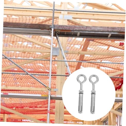 Garneck 2pcs Heavy Duty Stainless Steel Expansion Screws Eye Bolts Concrete Wall Anchors for Securely Hanging Cables Railing and More in Kuwait