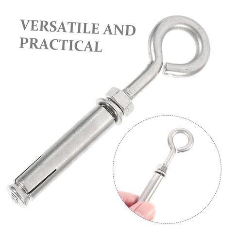 Garneck 2pcs Heavy Duty Stainless Steel Expansion Screws Eye Bolts Concrete Wall Anchors for Securely Hanging Cables Railing and More in Kuwait