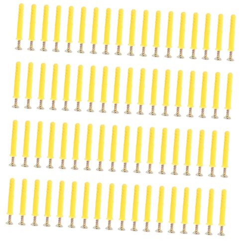 Homoyoyo 100sets Yellow Expansion Anchor Kit for Concrete and Masonry Drop Anchors for Drywall Brick and Wallboard Installations in Saudi Arabia