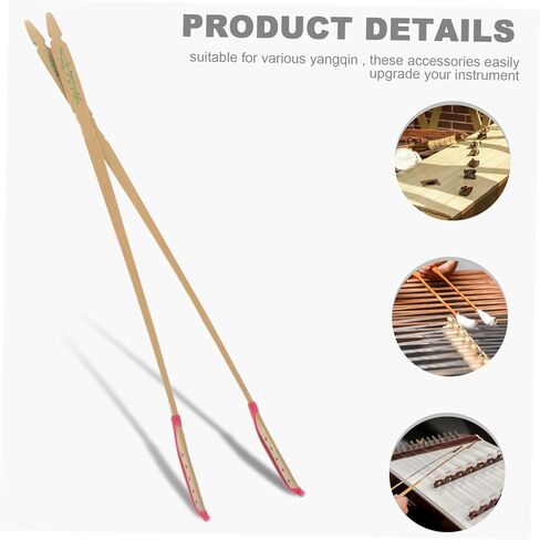UPKOCH 2pcs Yangqin Qinzhu Accessories Green Bamboo Patterned Mallets Wood Hammers for Glockenspiel Chinese Musical Instrument Parts in Saudi Arabia