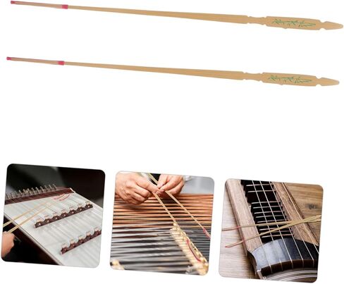UPKOCH 2pcs Yangqin Qinzhu Accessories Green Bamboo Patterned Mallets Wood Hammers for Glockenspiel Chinese Musical Instrument Parts in Saudi Arabia
