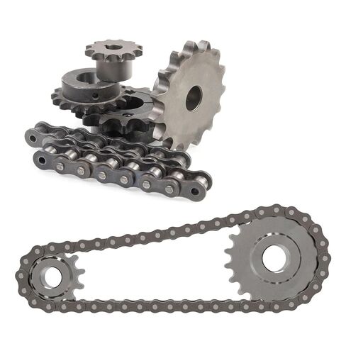 uxcell 2pcs ISO/DIN 06B-1 Roller Chain Sprocket B Type 17mm Bore, 3/8" Pitch, A3-Steel Single Strand Roller Sprocket Hardened 14 Tooth in Saudi Arabia