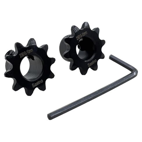 2PCS #25 Roller Chain Sprocket Type B 10mm Bore 10 Tooth, Hardened Antirust 1045 Steel Drive Sprockets 25B10-10mm in Saudi Arabia