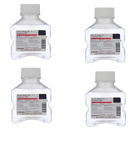 مياه معقمة للري USP، زجاجات سعة 500 مل، عبوة من 4 قطع، درجة طبية in Kuwait