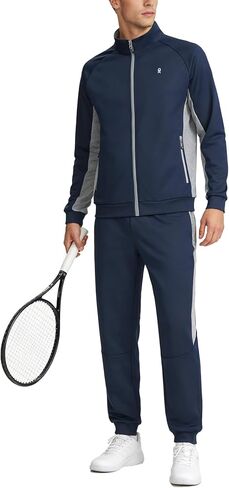 Little Donkey Andy Men's Tracksuit Sweatsuits 2 Piece Set Athletic Jogging Gym Full Zip Sets Sweat Track Suits for Men in Kuwait