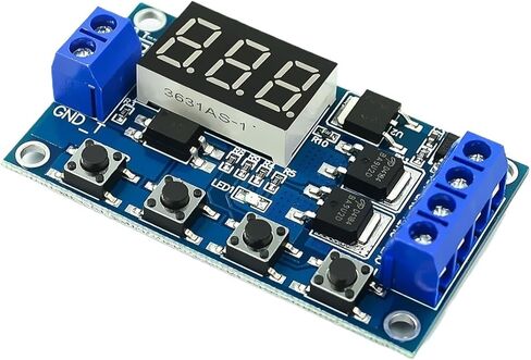 1-10 قطعة DC12V 24 فولت المزدوج MOS LED تأخير الوقت الرقمي التتابع الزناد دورة الموقت تأخير التبديل لوحة دوائر كهربائية وحدة التحكم لتقوم بها بنفسك (2 قطعة) in Saudi Arabia