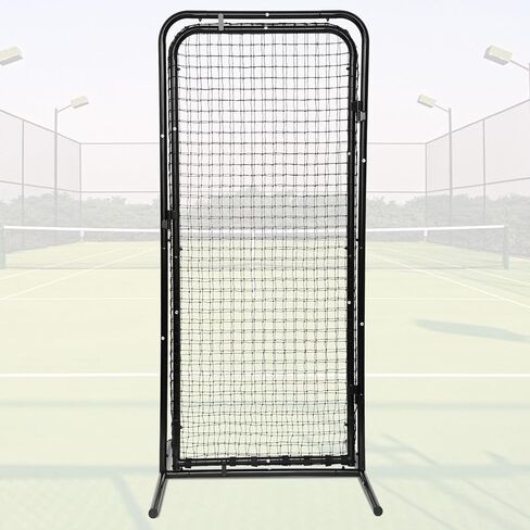 باب قفص مضارب البيسبول للخدمة الشاقة مقاس 2.8 قدم × 6.3 قدم - باب قفص مضرب بإطار فولاذي قائم بذاته لسهولة الوصول إلى أقفاص ممارسة البيسبول والكرة اللينة مع فيديو التثبيت in Kuwait