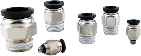 خرطوم نحاسي أسود موصل سريع هوائي PC8-02 سدادات مستقيمة 6 مم 1 قطعة(PC10-M12*1.75(أسود)) in Kuwait