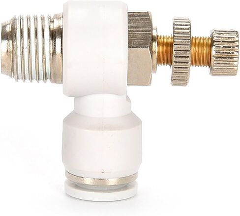 Throttle Valve White Pneumatic Speed ​​Control One-way Pipeline Cylinder Pressure Regulating SA8 SL4-M5/6-01/8-02 Copper Connection 1Pcs(SL10-04) in Saudi Arabia