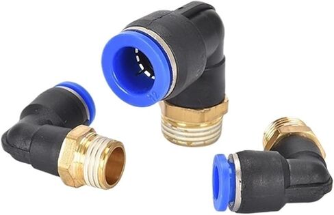 PL خرطوم النحاس هوائي موصل سريع 90 درجة L على شكل الزاوية اليمنى PC4-M5 8-02 12-04 1 قطعة (PL12-03) in Kuwait