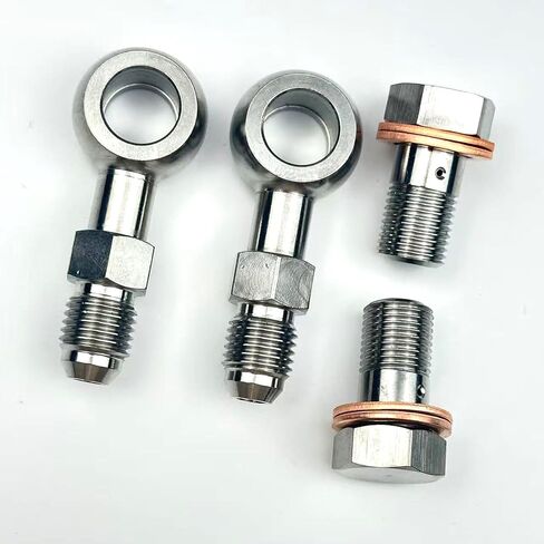 مستقيم ذكر AN4 AN -4 4AN إلى متري 7/16-24 11 مللي متر تركيب بانجو العين محول الترباس غسالة 2kit in Kuwait