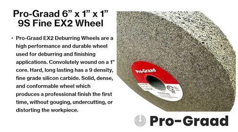 عجلة تلميع EX2 Convolute Deburring - 6 × 1 × 1 بوصة 9S كربيد السيليكون ذو الحبيبات الدقيقة - متينة للغاية - عجلة إزالة الأزيز المعدنية والتشطيب والتلميع - Convolute - 18040 - (عبوة واحدة) in Kuwait