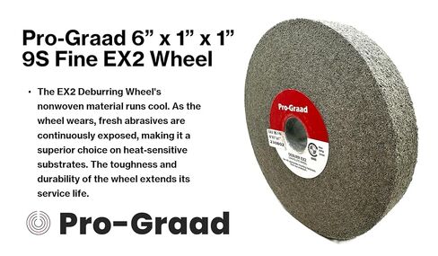 عجلة تلميع EX2 Convolute Deburring - 6 × 1 × 1 بوصة 9S كربيد السيليكون ذو الحبيبات الدقيقة - متينة للغاية - عجلة إزالة الأزيز المعدنية والتشطيب والتلميع - Convolute - 18040 - (عبوة واحدة) in Kuwait