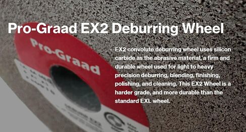 عجلة تلميع EX2 Convolute Deburring - 6 × 1 × 1 بوصة 9S كربيد السيليكون ذو الحبيبات الدقيقة - متينة للغاية - عجلة إزالة الأزيز المعدنية والتشطيب والتلميع - Convolute - 18040 - (عبوة واحدة) in Kuwait