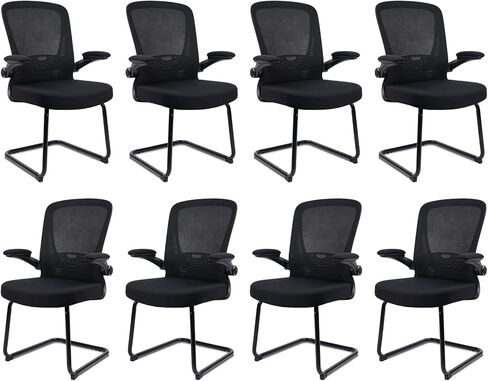 CLATINA Waiting and Guest Chairs for Conference Room with Lumbar Support and Mid Back Mesh Space Air Grid Series Black 1 Pack in Saudi Arabia