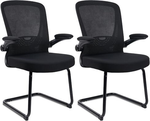 CLATINA Waiting and Guest Chairs for Conference Room with Lumbar Support and Mid Back Mesh Space Air Grid Series Black 1 Pack in Saudi Arabia