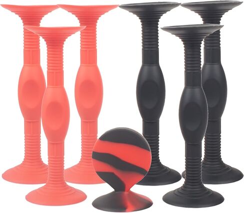 مجموعة ألعاب رمي السهام الماصة المصنوعة من السيليكون من جوكزان، لعبة آمنة للاستخدام الداخلي والخارجي للأطفال والعائلة (حجم كبير 7 قطع، يمكن لصقها بسهولة) in Kuwait