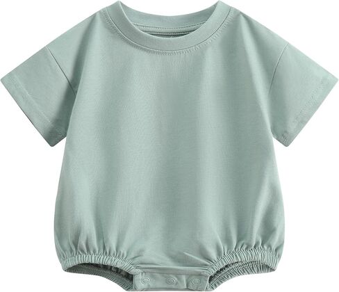 Bafeicao Baby Boy Girl Bubble Romper Infant Toddler T-Shirt Bodysuit | Organic Cotton,Oversized,Short Sleeve,Summer in Saudi Arabia