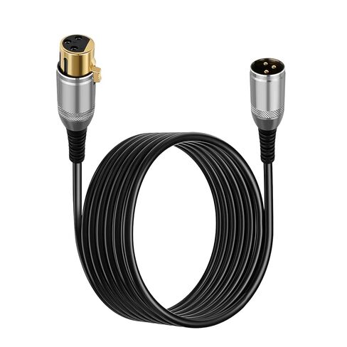 Balanced XLR Cable, 24K Gold-Plated Connectors, Zinc-Coated Copper Core for Pure Sound, 6.0mm Quad-Shielded, Audiophile Grade for Studio & Stage(6.56ft/2m) in Saudi Arabia