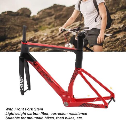 Bike Frame, Universal Bicycle Frame with Front Fork Stem Internal Routing Disc Brake for Bikes in Saudi Arabia