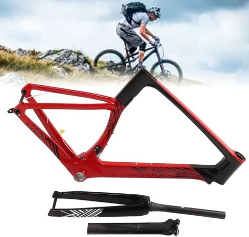Bike Frame, Universal Bicycle Frame with Front Fork Stem Internal Routing Disc Brake for Bikes (XXL-58CM) in Saudi Arabia