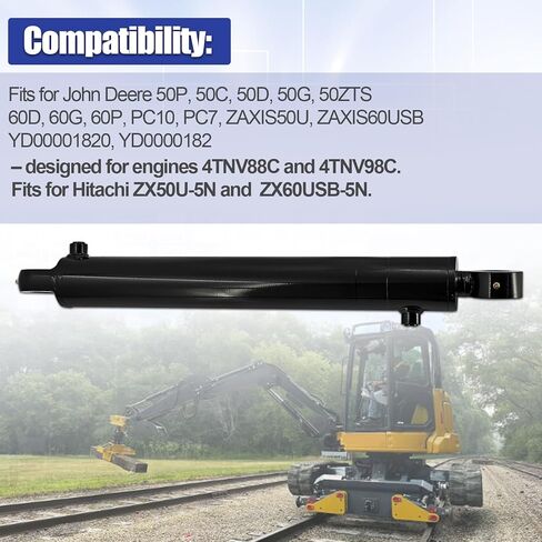 AHC18100 أسطوانة الإبهام تناسب John Deere 50P 50C 50D 50G 50ZTS 60D 60G 60P PC10 PC7، 4TNV88C 4TNV98C، استبدل AH216808 AT309148 in Saudi Arabia