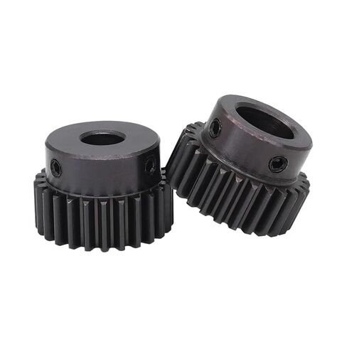 ترس ترس محرك فولاذي شديد التحمل 1M-25T من الفولاذ الكربوني أسود اللون حفز ترس تتحمل 5-16 مم (1M25T - تتحمل 7 مم) in Kuwait