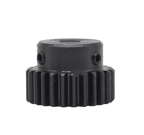 محرك ترس شديد التحمل من الفولاذ 1 وحدة محرك تروس حفز 1M 20T-29T 45# فولاذ أسود ناقل الحركة الميكانيكي تتحمل 6 مم (1M 28T) in Kuwait