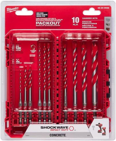 Milwaukee Electric - 10PC. Shockwave Impact Duty Carbide Hammer Drill B in Saudi Arabia