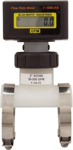 مقياس التدفق، أزرق-أبيض، F-1000، رقمي، 2 بوصة PVC، 30-300 جالون في الدقيقة in Kuwait