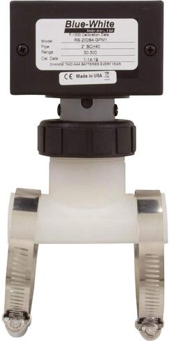 مقياس التدفق، أزرق-أبيض، F-1000، رقمي، 2 بوصة PVC، 30-300 جالون في الدقيقة in Kuwait