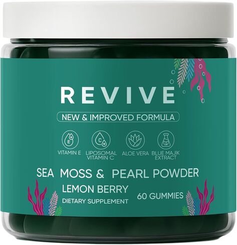 علكات بالمبار ريفايف لتساقط الشعر - علكات طحالب البحر مع فيتامين ج، وفيتامين هـ، والصبار، ومسحوق اللؤلؤ يدعم نمو أسرع للشعر، وأظافر أقوى، وبشرة صحية، وقوة إضافية - 60 قطعة in Kuwait