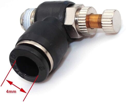 Beduan Pneumatic Air Flow Control Valve 4mm Tube OD x M5 Male Thread Push to Connect Elbow 90 Degree Switch Valve Adapter Fitting (Pack of 5) in Saudi Arabia