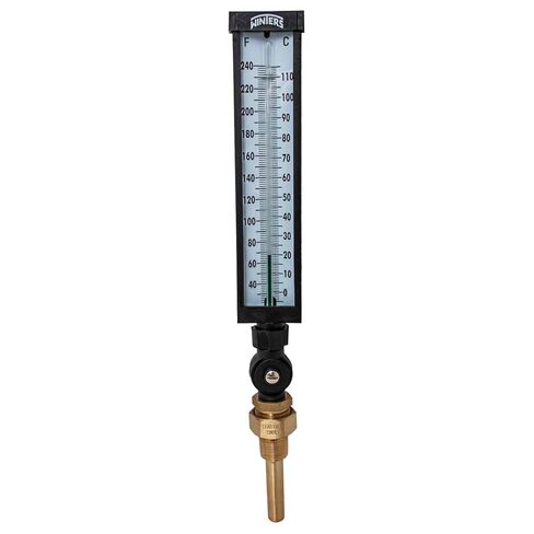 Winters TIM100LF Well Thermometer, 3/4 NPT, 30/240 degrees F, 1% accuracy, Graphite Filled in Saudi Arabia