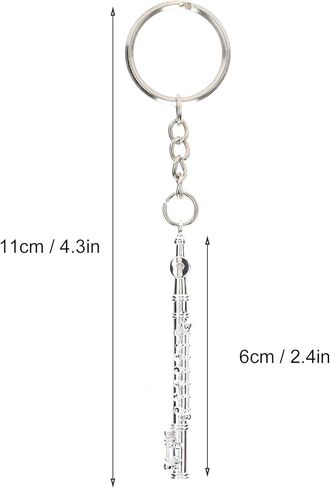 سلسلة مفاتيح فلوت، معدنية، تصميم نابض بالحياة، صغيرة ورائعة، شعور فني أنيق in Kuwait