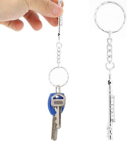 سلسلة مفاتيح فلوت، معدنية، تصميم نابض بالحياة، صغيرة ورائعة، شعور فني أنيق in Kuwait