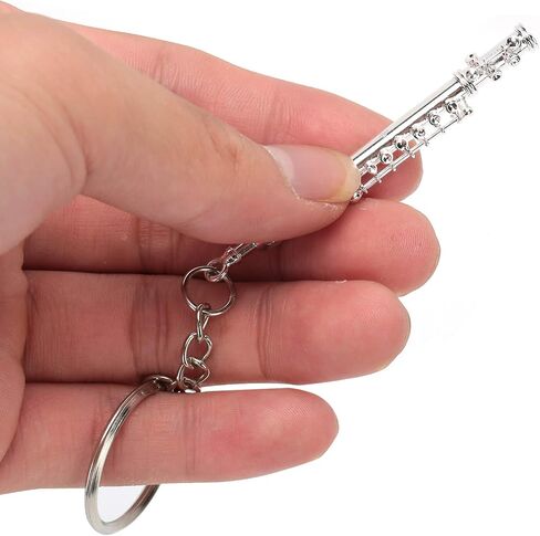 سلسلة مفاتيح فلوت، معدنية، تصميم نابض بالحياة، صغيرة ورائعة، شعور فني أنيق in Kuwait