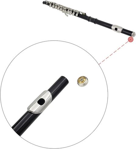 2 Pcs Silver Flute Headjoint Crown Screw Cap - Repair, Maintenance, Replacement, Tuning, Performance Prep & Practice Instrument Parts in Saudi Arabia