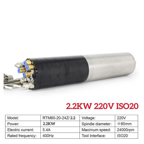 2.2KW ISO20 Water-Cooled Spindle 24Z Permanent Power Automatic Tool Changer RTM80-20-24Z/2.2 220V in Saudi Arabia