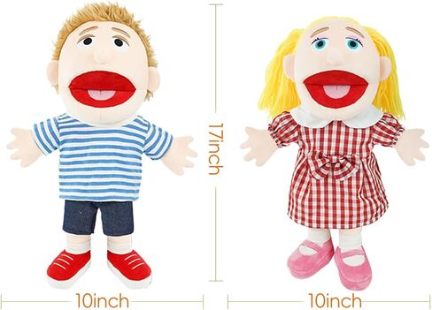 ألعاب دمية عائلية محشوة ، 2Pack بوي بوي والفتاة ، تلعب دور أفراد الأسرة ، حصة عيد ميلاد هدية محشوة للأطفال (2pcs-white) in Kuwait