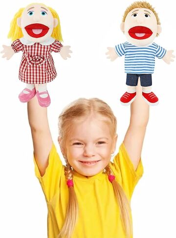 ألعاب دمية عائلية محشوة ، 2Pack بوي بوي والفتاة ، تلعب دور أفراد الأسرة ، حصة عيد ميلاد هدية محشوة للأطفال (2pcs-white) in Kuwait