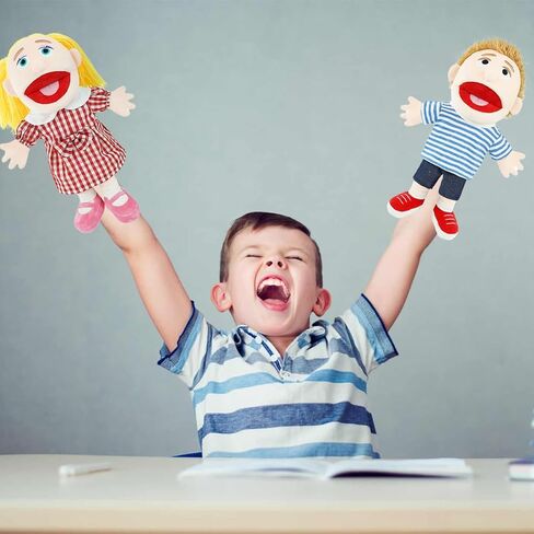ألعاب دمية عائلية محشوة ، 2Pack بوي بوي والفتاة ، تلعب دور أفراد الأسرة ، حصة عيد ميلاد هدية محشوة للأطفال (2pcs-white) in Kuwait