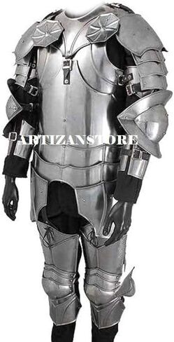 ARTIZANSTORE Gothic Wearable Half Suit Of Armor LARP Halloween Costume Silver Suit of Armor in Saudi Arabia