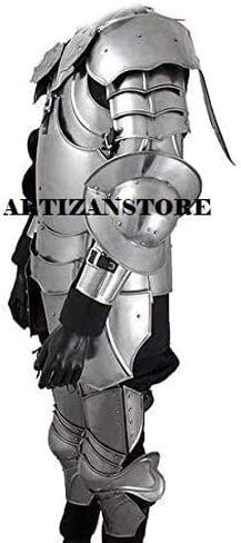 ARTIZANSTORE Gothic Wearable Half Suit Of Armor LARP Halloween Costume Silver Suit of Armor in Saudi Arabia
