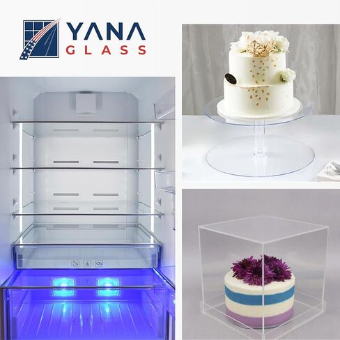 قطع مخصص من Yana لحجم ورقة أكريليك شفافة بسمك 1/4 بوصة (6 مم) - لوحة زجاجية مستطيلة ومربعة مقطوعة حسب أبعادك الدقيقة - زجاج شبكي شفاف للاستخدام بنفسك، وإطارات الصور، وأسطح الطاولات، واللافتات in Saudi Arabia