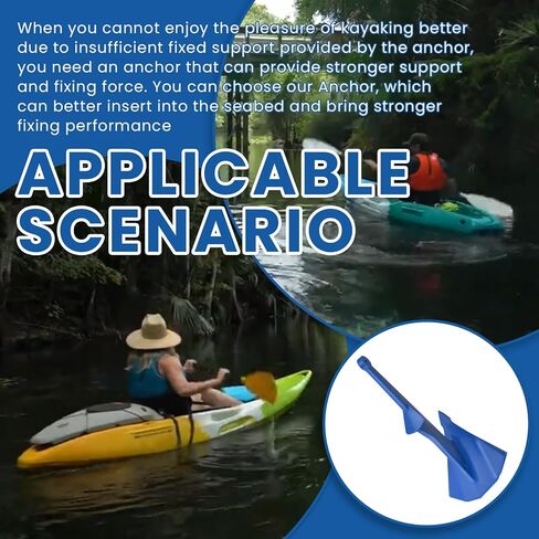 مرساة قارب من النايلون متوافقة مع Jetskis Kayaks PWC، 1 كجم/2.2 رطل نايلون، قوارب حتى 3 أمتار/10 أقدام in Saudi Arabia