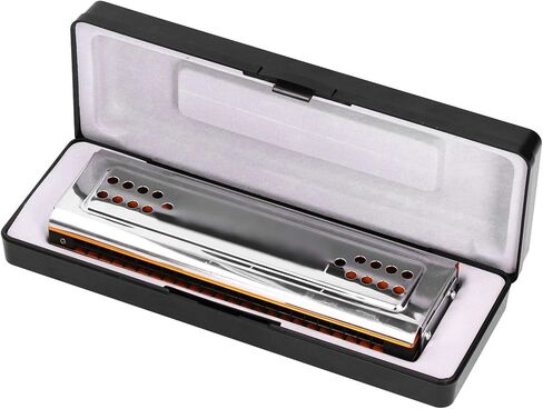 Mouth Organ Harmonica, 24 Hole C Key G Key Polyphonic Harmonica Double-Sided Harmonica with Case Gift in Saudi Arabia